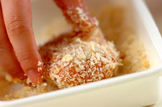 レンコン入りメンチカツの作り方の手順4