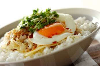 ツナとキャベツのお手軽どんぶり