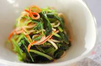 ミツバとカニカマのワサビ和え