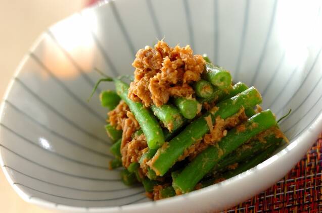 サヤインゲンのゴマ和え