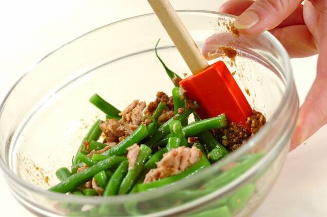 サヤインゲンのゴマ和えの作り方の手順3