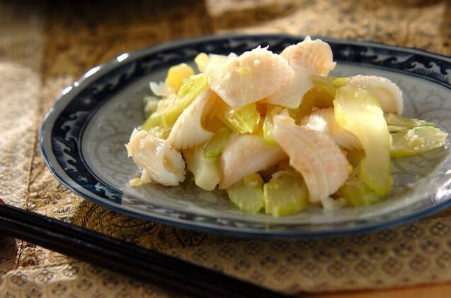 イカとセロリの炒め物