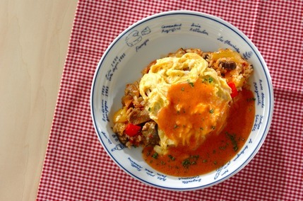 とろとろ卵のリメイクオムライス