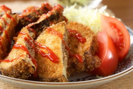 米ナスのはさみ揚げ