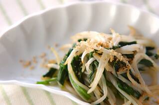 モヤシとニラのお浸し