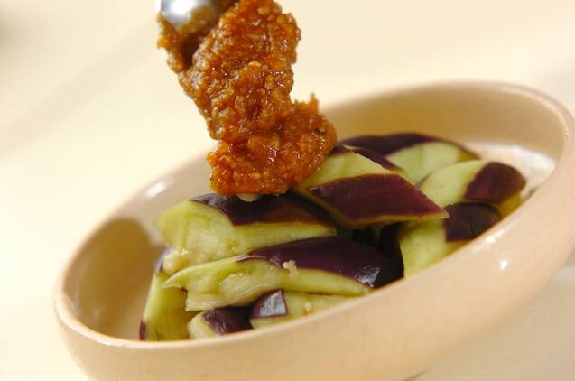 レンジナスのゴマみそがけの作り方の手順3