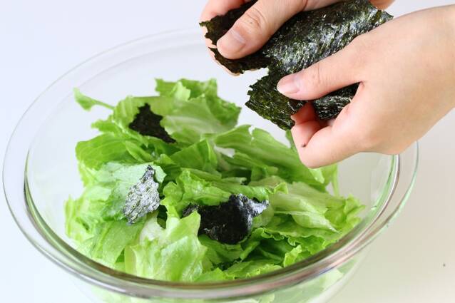 アジのチョレギ風ボリュームサラダの作り方の手順2