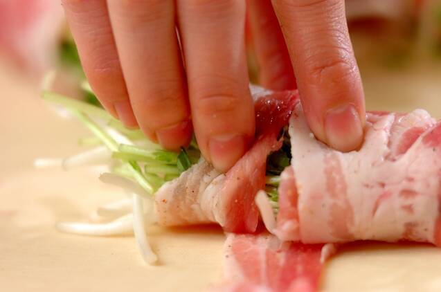 豚とモヤシのレンジ蒸しの作り方の手順2