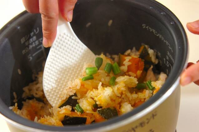 もちもちカボチャご飯の作り方の手順6