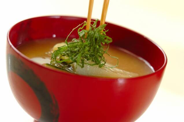 長芋とズッキーニのみそ汁の作り方の手順3
