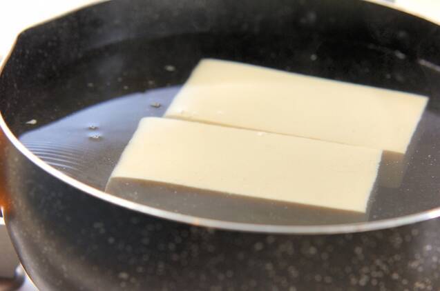 肉みそのっけ豆腐の作り方の手順2