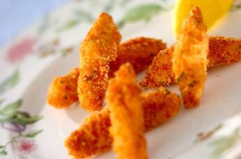 鶏ささ身の小魚風フライ