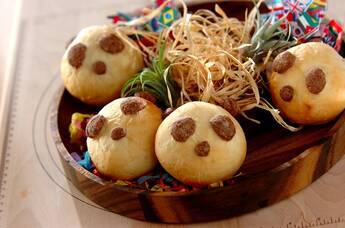 時短発酵の簡単てごねでパンダパン