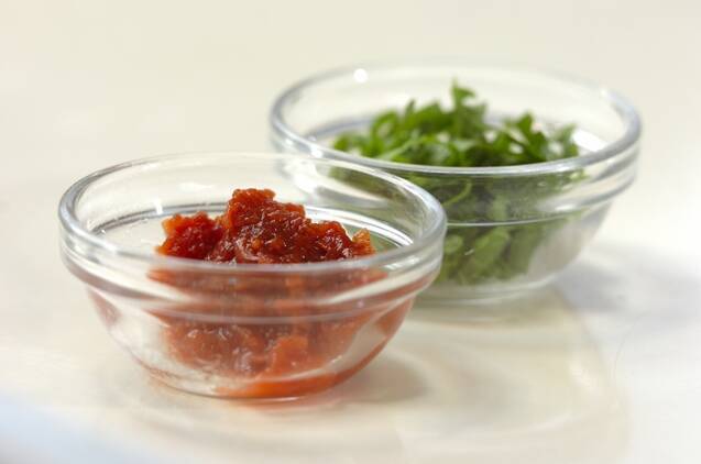 鶏ささ身の梅ピカタの作り方の手順2