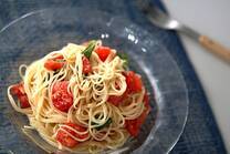 フレッシュトマトとバジルの冷製パスタ
