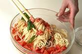 フレッシュトマトとバジルの冷製パスタの作り方7