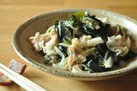 ワカメと豚しゃぶの出汁煮
