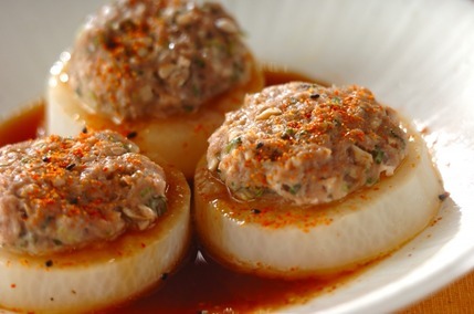 大根とひき肉の蒸し物