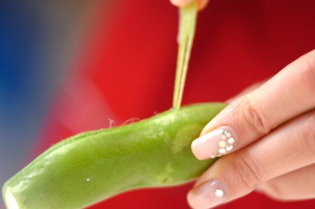 ソラ豆のグリルの作り方の手順1