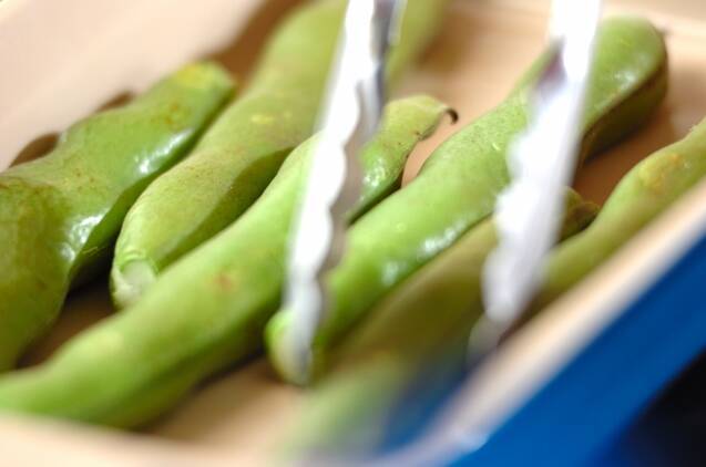 ソラ豆のグリルの作り方の手順3