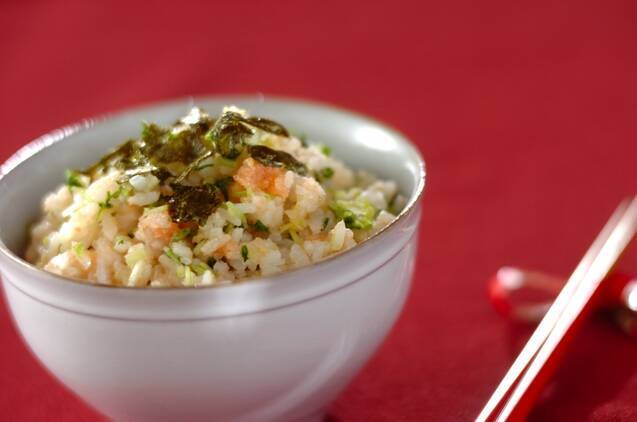 秋のおみ漬けとタラコの混ぜご飯