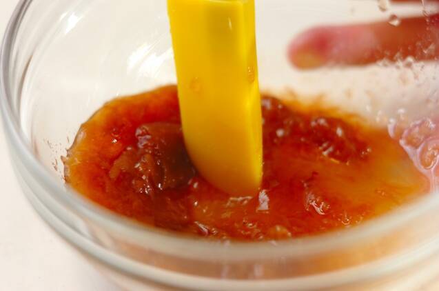 長芋とオクラの梅麺つゆ和えの作り方の手順2