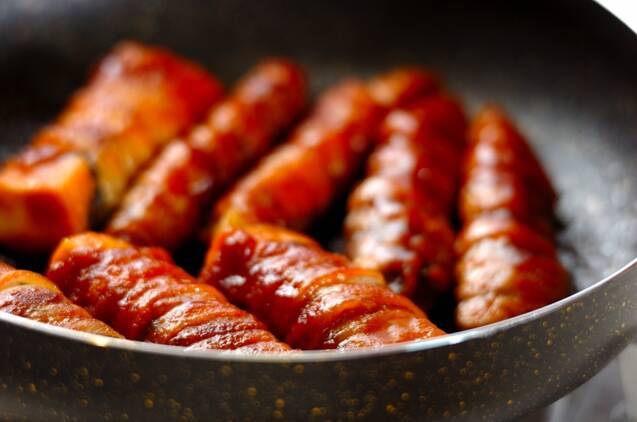 高野豆腐とナスの豚バラ巻きの作り方の手順7