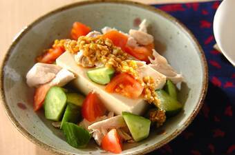 ささ身と豆腐の中華サラダ