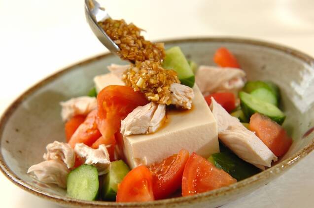 ささ身と豆腐の中華サラダの作り方の手順3