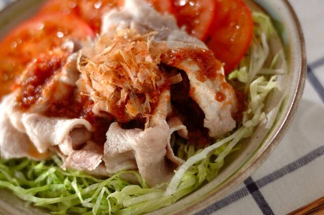 冷しゃぶの梅肉ソース