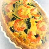 エビとホウレン草のキッシュ