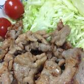 漬け豚肉のショウガ焼き