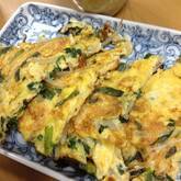 ニラとモヤシの卵焼き