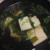 ささ身と豆腐のお吸い物