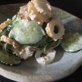 あと一品に！キュウリとちくわのワサビマヨ和え