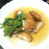 菜の花とゴボウ天のサッと煮