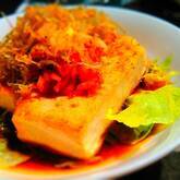 豆腐ステーキキムチのせ