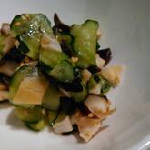 丸麩とキュウリのゴマ酢和え