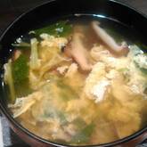 シイタケのふんわり卵汁