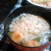 豆腐と大葉の合わせみそ汁