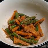 インゲンとニンジンのゴマ和え