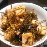 豆腐と昆布の炒め物