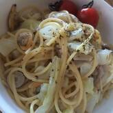 アサリとキャベツのワンポットパスタ