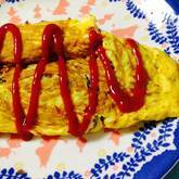 たっぷり玉ネギのオムレツ