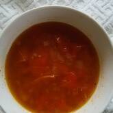 簡単！ベーコンとフレッシュトマトのコンソメスープ