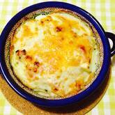 卵とソーセージのとろーりポテトグラタン