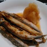 揚げシシャモのおろし添え