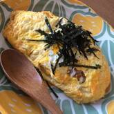 納豆としらす干しのオムライス