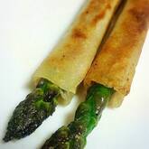 アスパラと生ハムのスティック春巻き