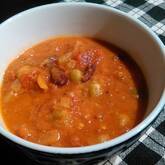 鶏ひき肉と豆のスープ煮